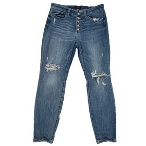 Judy Blue Boyfriend Fit Jeans Women's 16W Distressed Preppy